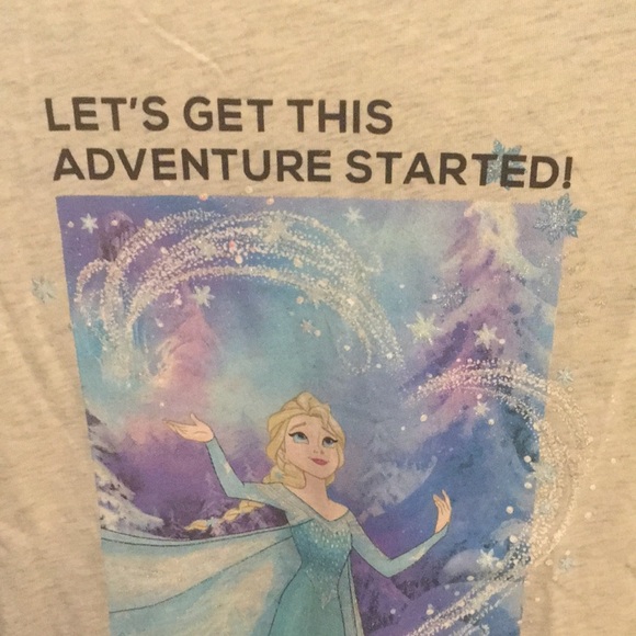 Justice Frozen Elsa Graphic Tee Gray Heather - Picture 3 of 5
